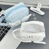 Mini Size Makeup Bag for Women Star Pattern Wings Patchwork Travel Cosmetic Organizer Multi-Purpose Space Saving