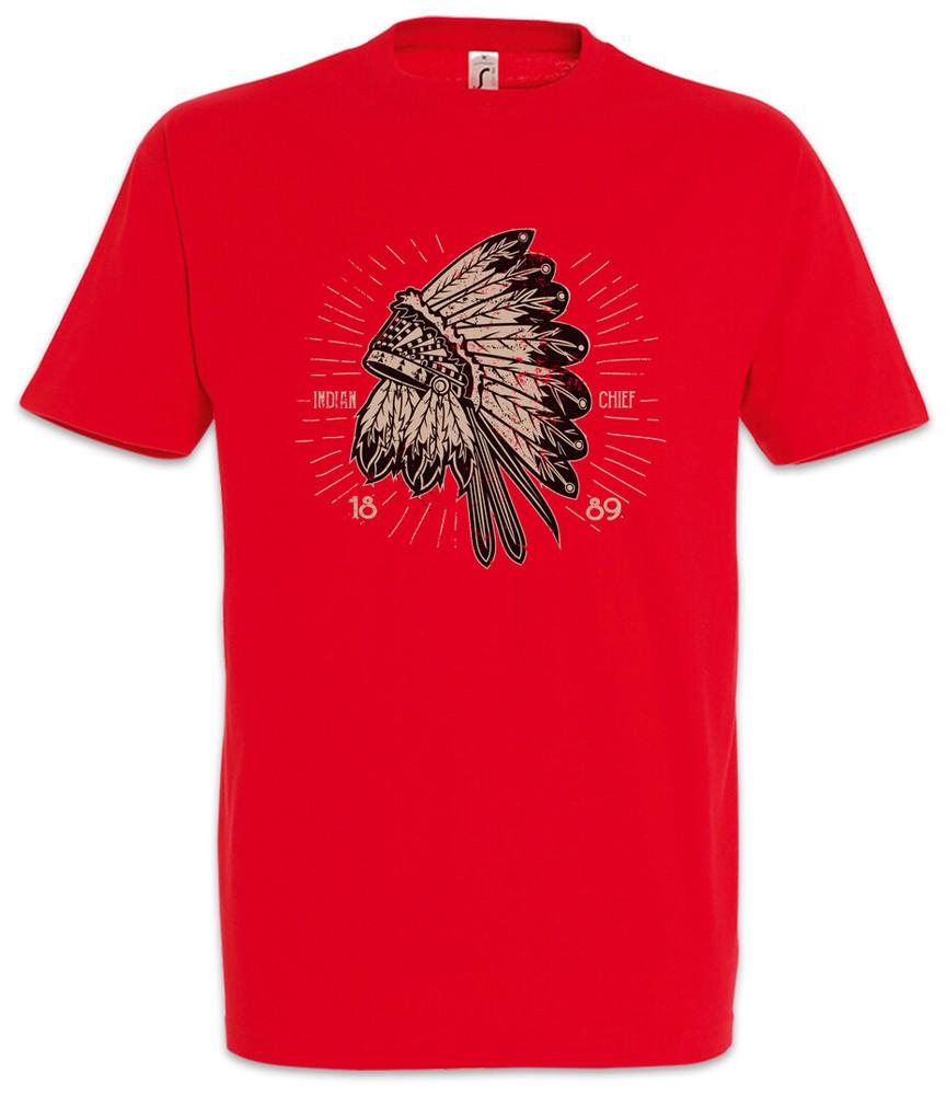 

Indian Chief Hat T-Shirt Feathers Native American Axe Tomahawk Headman Aztecs XL