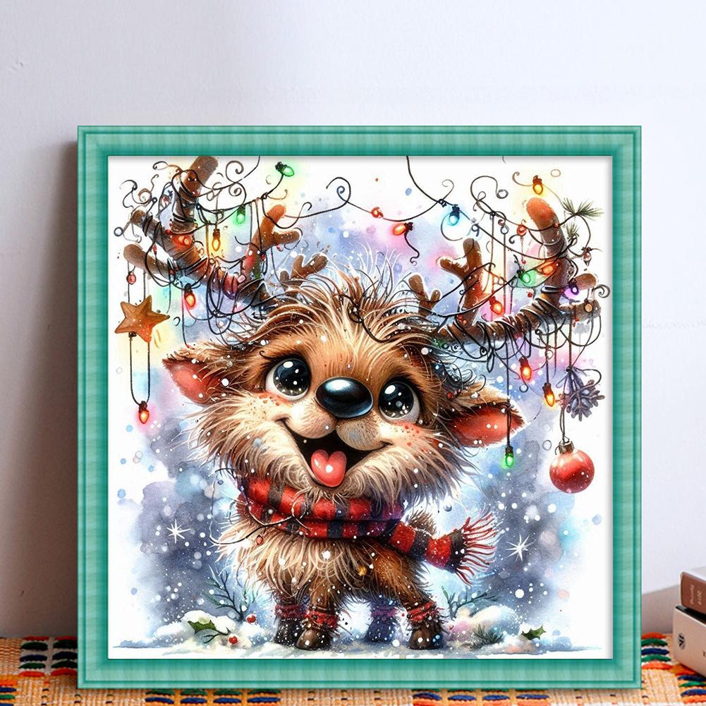 Full Embroidery Eco-cotton Thread 18CT Printed Animal Cross Stitch Kit Art