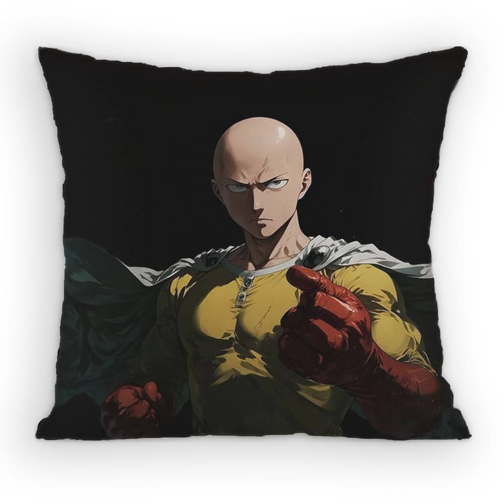 One PPunch SSaitama MMan Pillow Case Sofa Living Room for Bedroom Car Headboard Backrest Cushion Square Cushion Nap Time