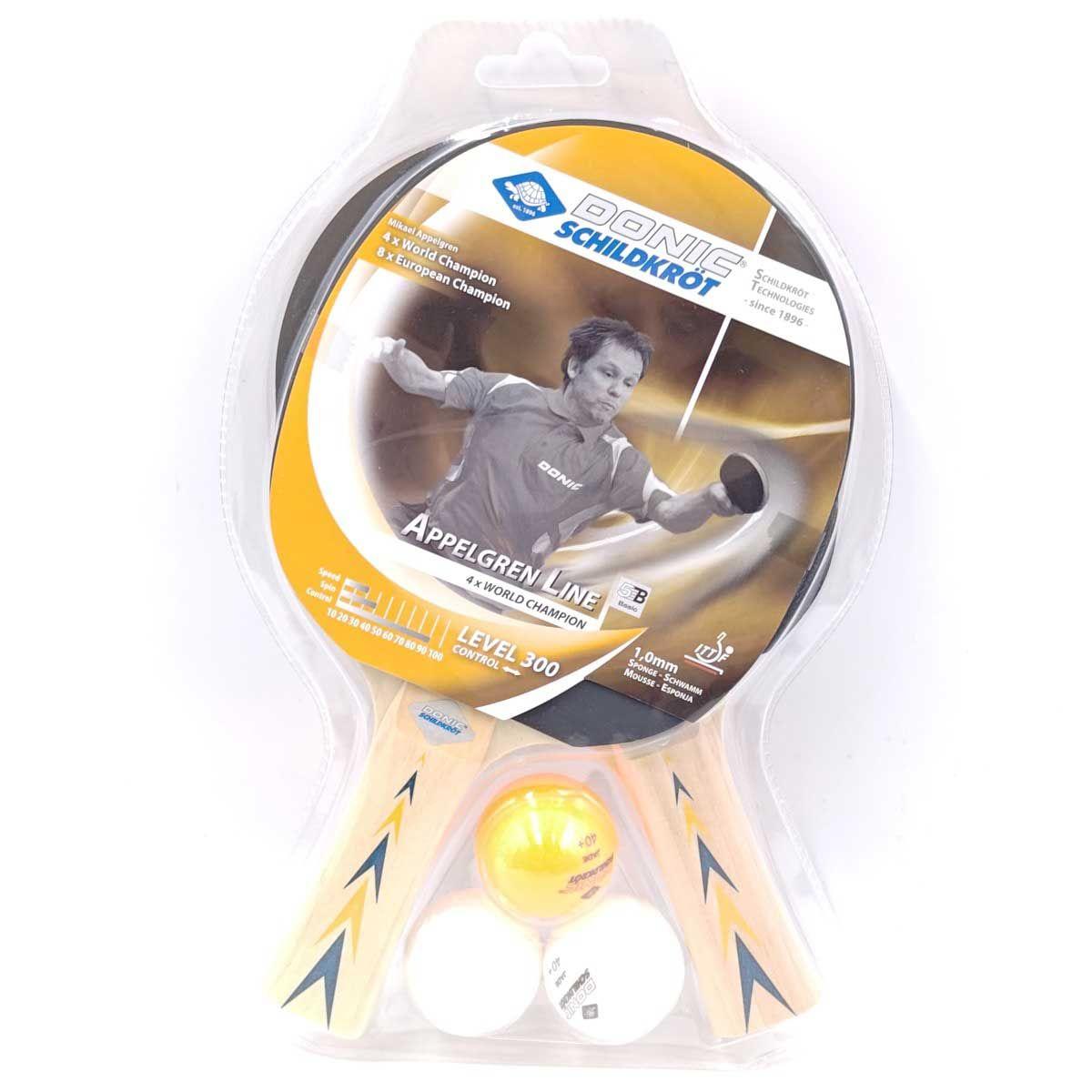 Used [Unused] Donic Appelgren 300 Table Tennis Racket 2 Balls Set Michael Appelgren 788634 DONIC