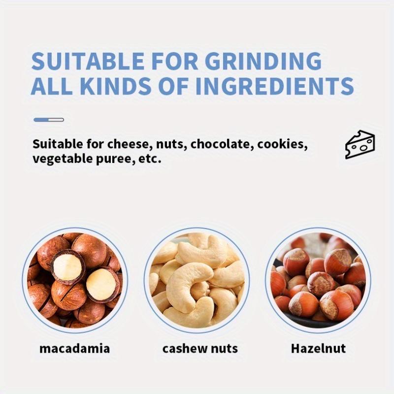 Multifunctional Hand Cranked Peanut Crusher, Nut Grinder, Cheese Shredder, Manual Masher, Suitable for Hard Cheese, Chocolate, Walnuts, Nuts, Etc