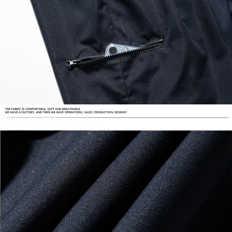 Men's Fashion Summer Side Zipper Workwear Shorts All Match Loose Casual Drawstring Pleated Knee-Length Short Pants