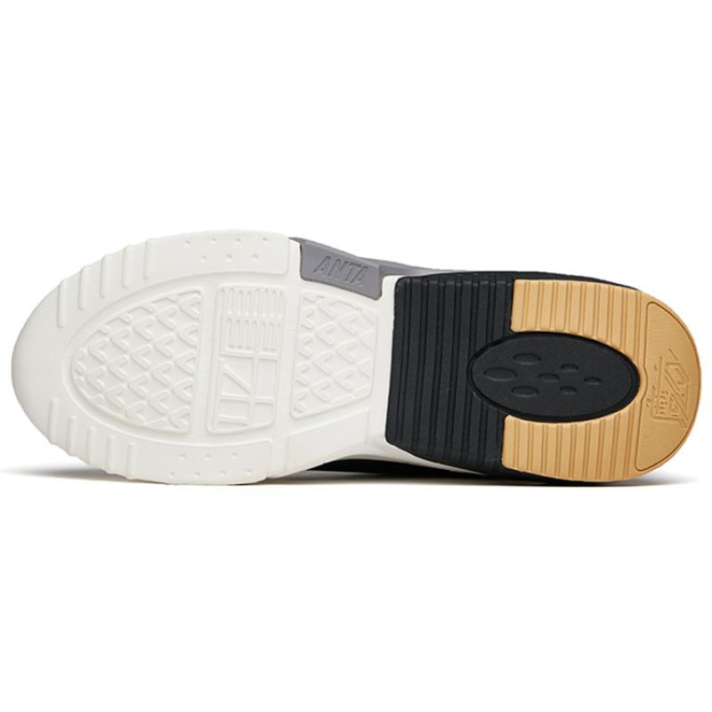 Anta Warm Lightweight Wear-Resistant Slip-Resistant Low-Top Casual Shoes Men's Black Gray Blue Sneakers 112148980-2