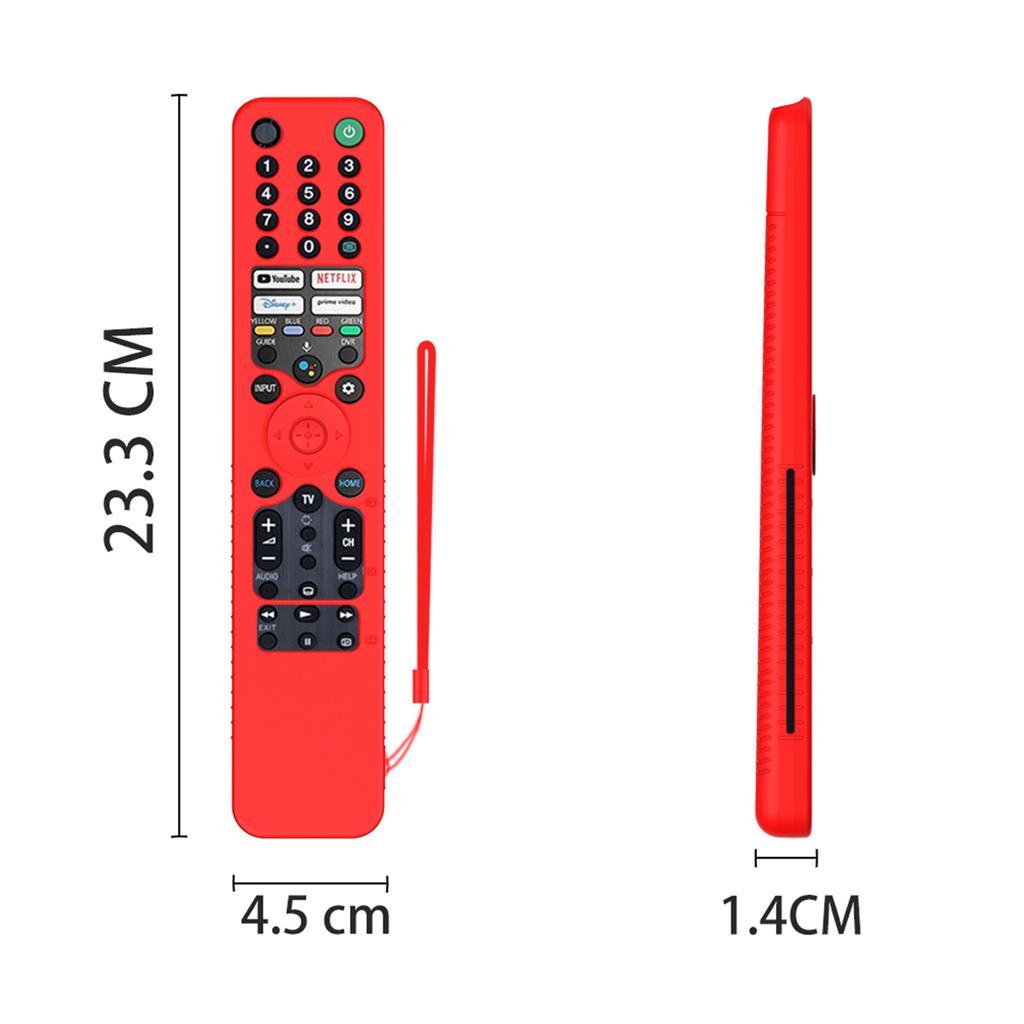 Silicone Remote Case Cover Anti-drop TV Remote Control Cover Shockproof with Lanyard for Sony RMF-TX520U MG3-TX520U Voice Remote