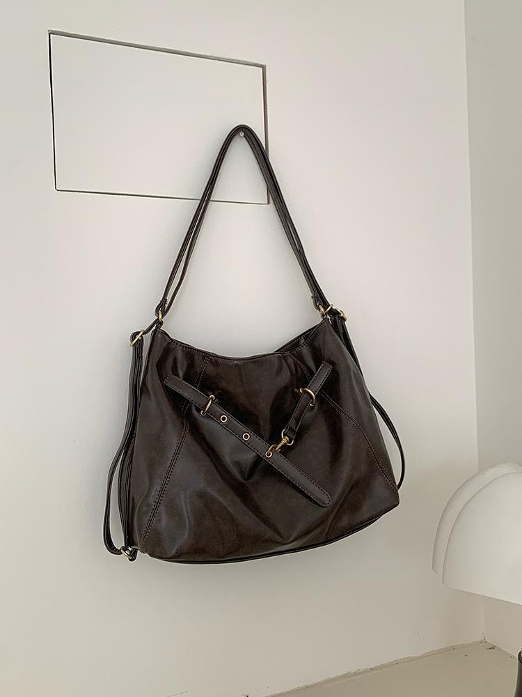 Maillard retro backpack autumn and winter 2025 new fashion simple shoulder tote bag casual large capacity backpack