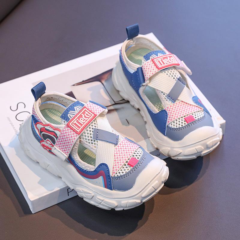 Kids Sports Sandals Thick Soft Sole Children Running Shoes Mesh Breathable 2025 Summer Students Casual Shoes Trendy Comfortable