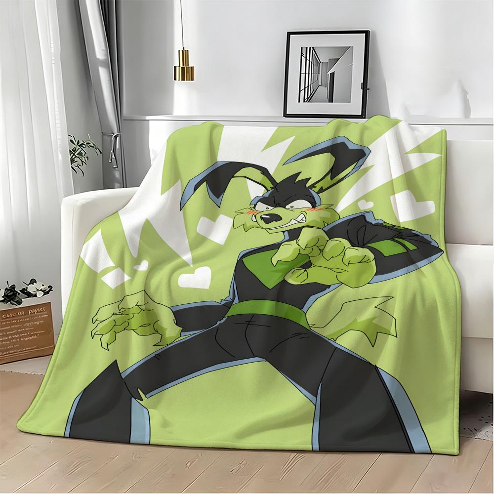 Anime L-Loonatics U-Unleashed Throw Lightweight 240G Flannel Blanket Soft Skin-Friendly For Summer Cooling