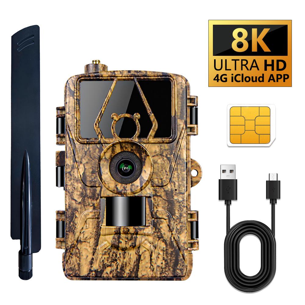 Infrarot 4G Sportkamera mit Nachtsicht, USA/Europa SIM, 8K/60MP HD Foto & Video