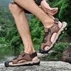 Summer Mens Large Size Genuine Leather Men Sandals Men Beach Sandals Outdoor Sandals for Men