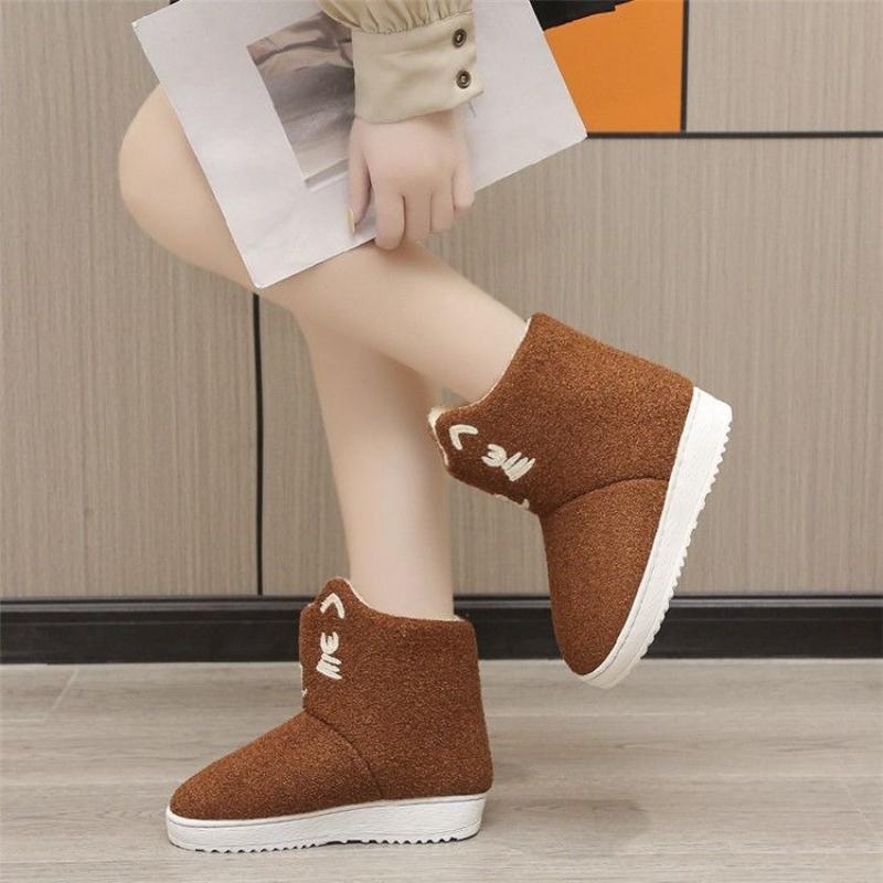 Plush Chunky Snow Boots for Women Winter Round Toe Booties On Offer High Quality Boot Warm Work Fashion Woman Shoes Promotion