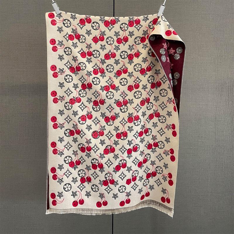 Autumn new women's fashion scarf retro splicing contrasting color cashew nut flower jacquard scarf to keep warm and cold