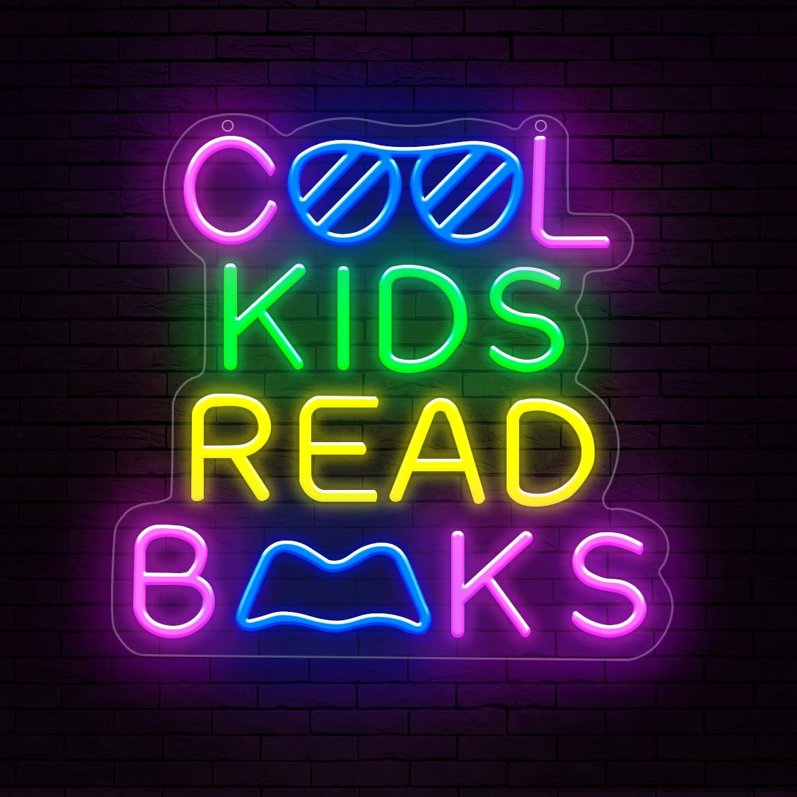 

Cool Kids Read Books Neon Sign Student Light Student Sign Suitable for Classroom Library Bookstore Study Room