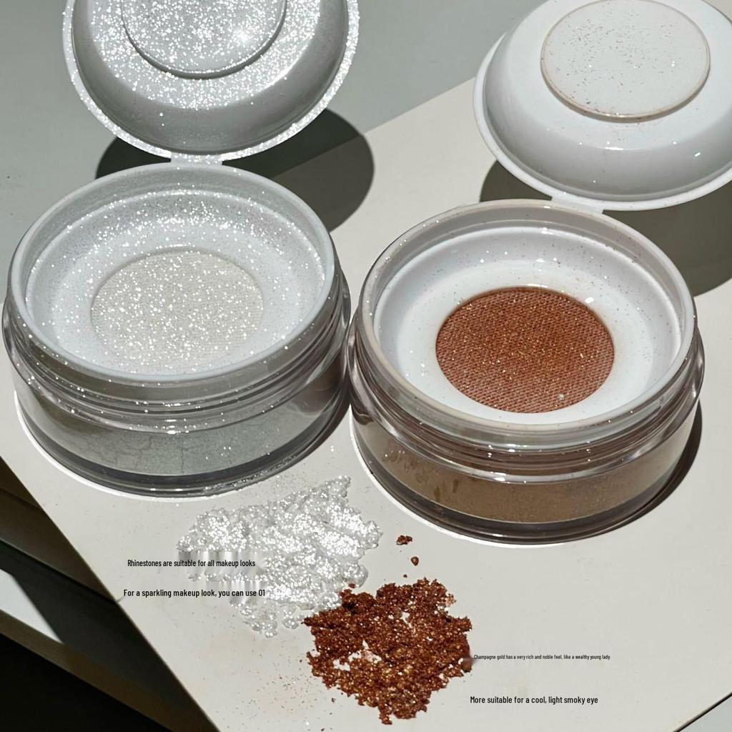 FAICCIA Fei Xi Liu Jin Shimmer Highlighter Loose Powder - Long-lasting, Oil Control, Three-dimensional Brightening Setting Powder.