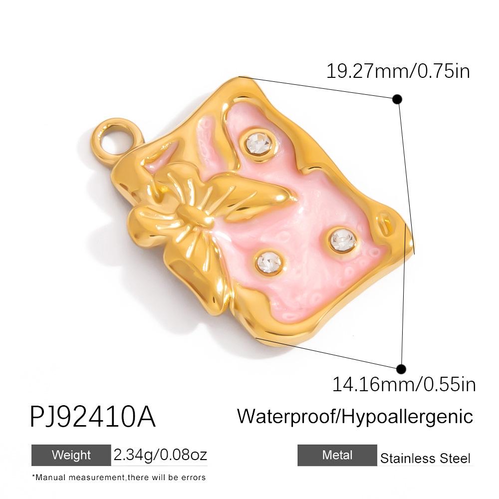 Stainless Steel DIY Jewelry Accessories Cartoon Enamel Pendant for Bracelets and Necklaces