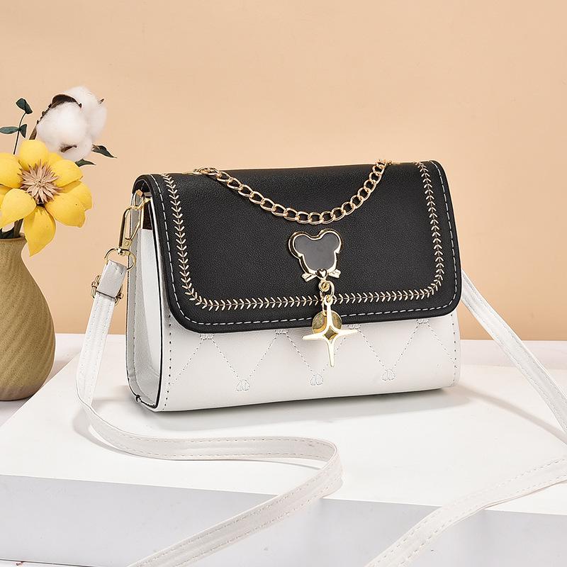 Mickey Women's Fashionable Crossbody Bag: Trendy, Textured, High-End Small Square Shoulder Bag