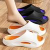Summer Men Home Slippers Thick Bottom Beach Outdoor Slides Fashion Comfortable Non-slip Slippers Breathable Casual Women Indoor Slippers
