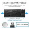 ELECOM Keyboard Wireless (Receiver Included) Membrane Thin Compact Keyboard with Mouse Black TK-FDM109MBK