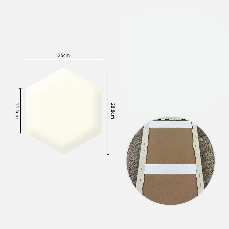 1PC25x28cm Anticollision Hexagonal Headboard Bed Soft Bag Set Wall Sticker Tatami Decor Aesthetic Home Decoration