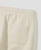 AGOD Single-Pleat Wide Corduroy Elastic Pants [Ivory]