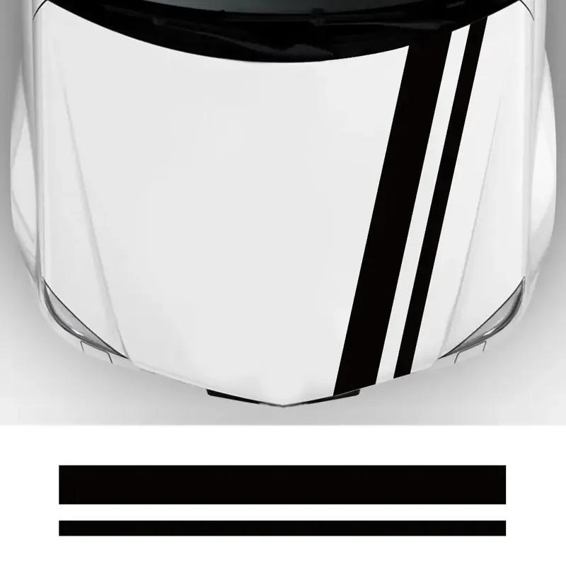 Car Hood Cover Sticker Auto Vinyl Film Long Graphic Stripe Decals Racing Styling DIY Waterproof Decoration Tuning Accessories