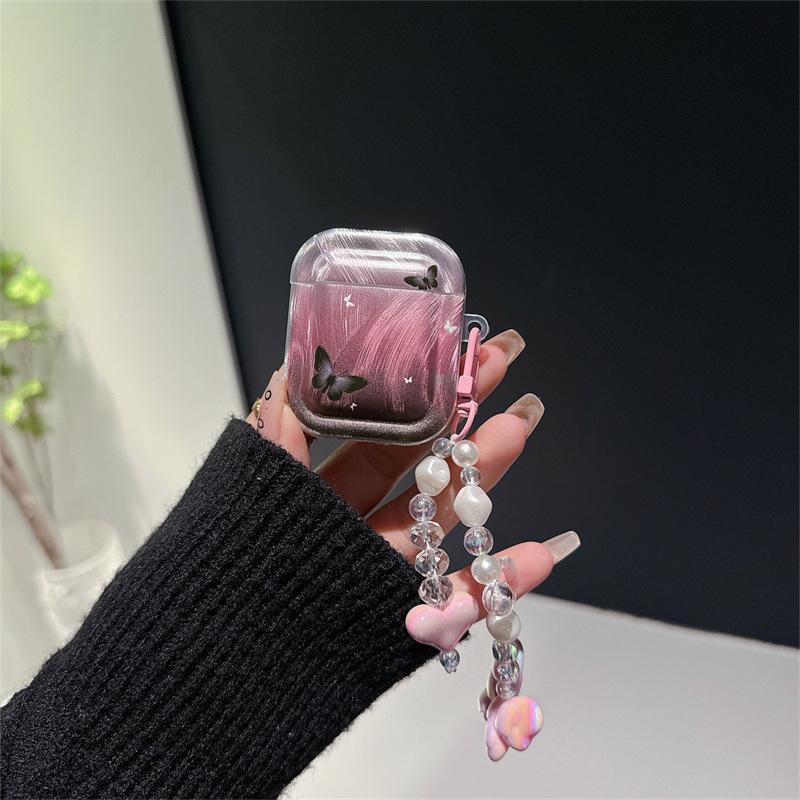 Ins Black Butterfly AirPods Pro Protective Case Apple Bluetooth 2 3rd Generation Earphone Cover Small Fresh Pendant 1