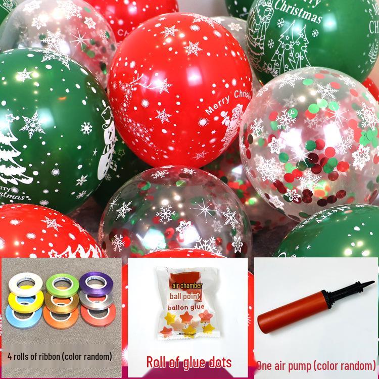 Decorazioni Palloncini di Natale con Paillettes Fiocco di Neve per Eventi