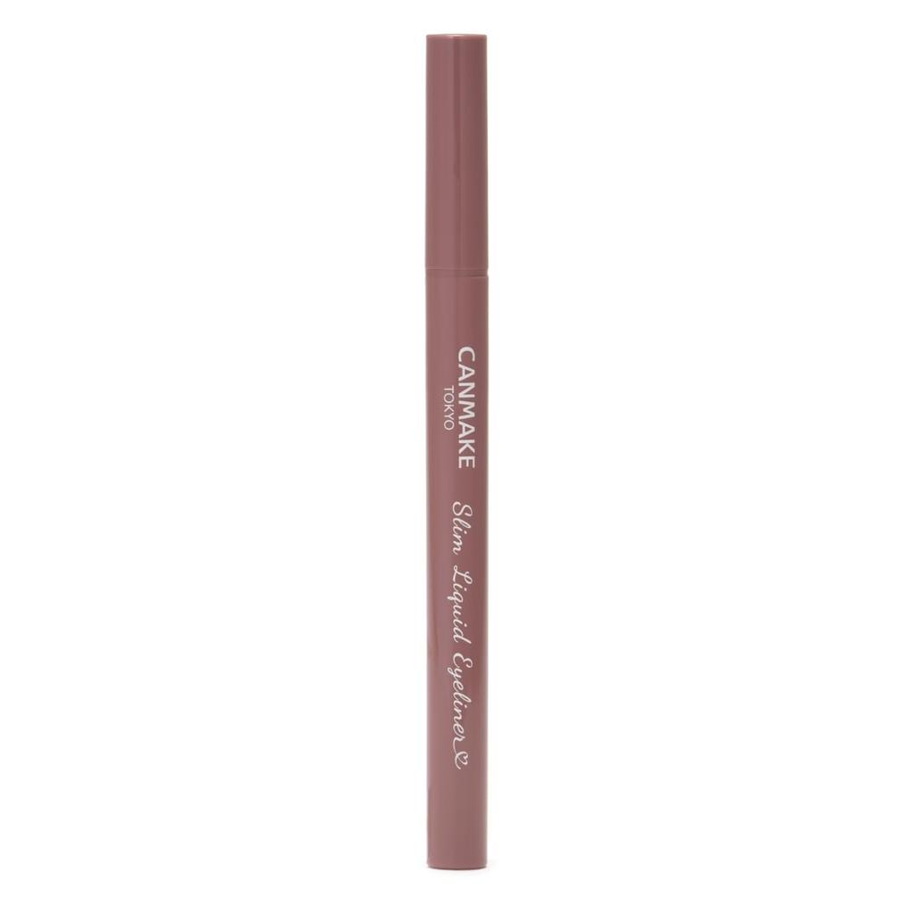 Canmake Slim Liquid Eyeliner 04 Smoky Contains Serum Burgundy Berry, Ultra-Fine Brush, Waterproof, Ingredients,