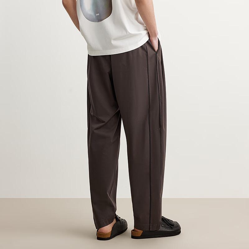 CROQUIS Men's Loose Fit Curved-Leg Knit Casual Pants