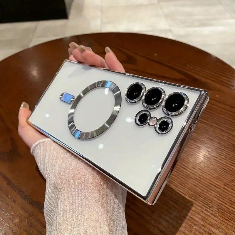 

Прозрачный мягкий чехол с магнитом и защитой от падений для Samsung S23 Ultra/S24 Plus/S25 Samsung A15