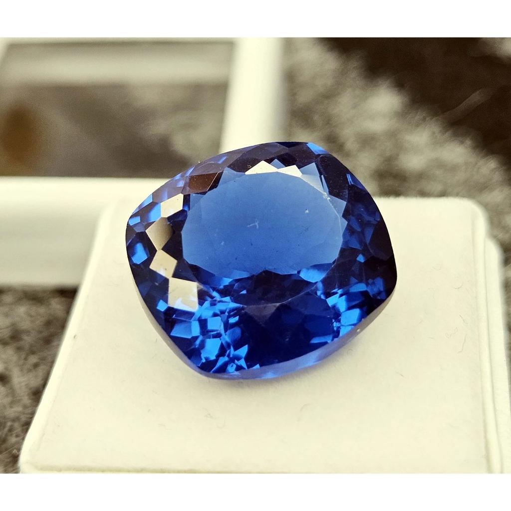 Blue Tanzanite Natural 16-17 Ct Cushion Cut Beautiful Certified Loose Gemstone