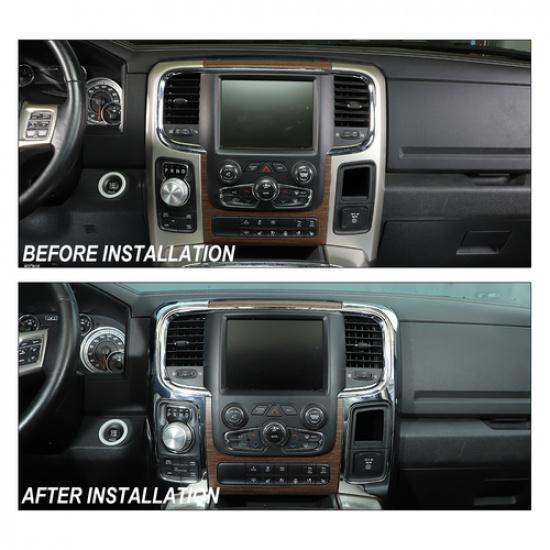Dashboard Center Console Navigation Panel Trim Cover For Dodge RAM 1500 2012-17