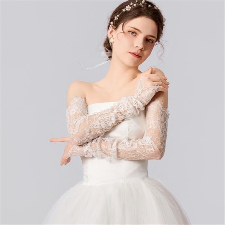 Elegant Gloves Lace Fingerless Gloves for Proms Concert Evening Banquet Accessory Long Gloves for Bride and Bridesmaids