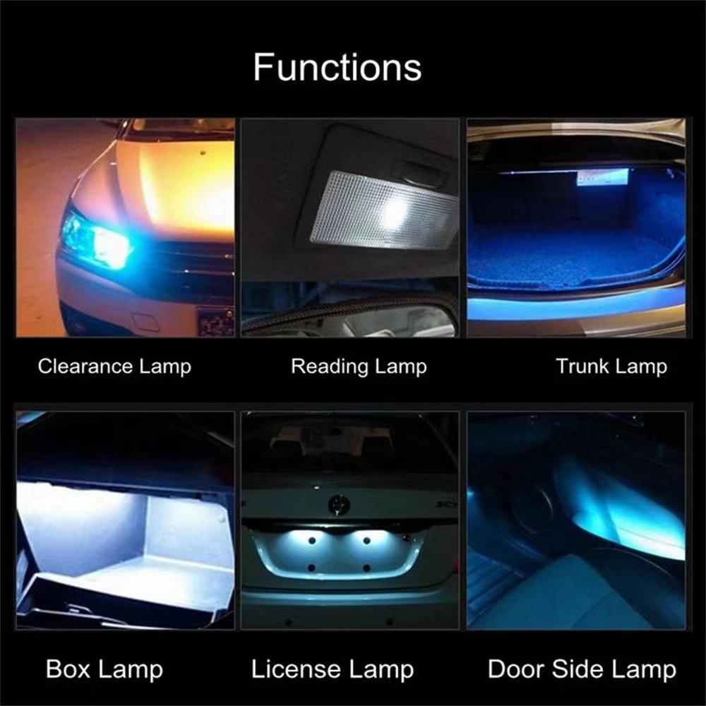 Bright 2/10PCS T10 W5W 194 198 158 New Super Bright Car LED Car Parking Lights WY5W 168 501 2825 Auto Wedge Turn Side Bulbs Car Dome Lights 6