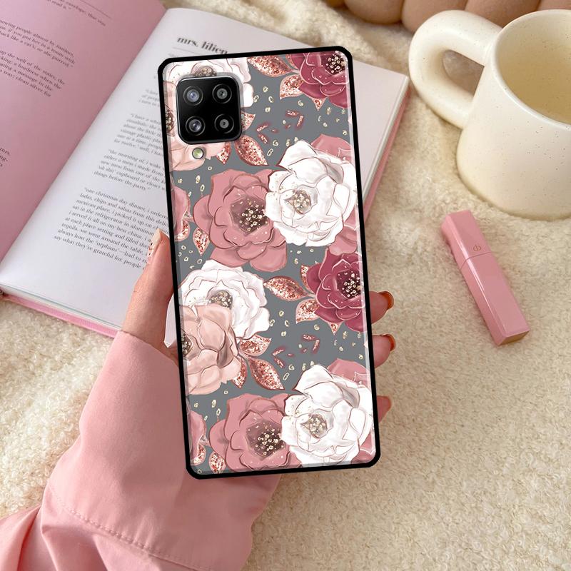 Love Rose Gold Style For Samsung Galaxy A55 A35 A15 A32 A12 A22 A52 A54 A34 A14 A56 A36 A26 A16 A13 A53 A06 Case