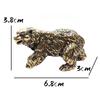 Vintage Copper Brown Bear Statue Solid Brass Polar Animal Crafts Home Decoration Mini Tea Table Pet Desk Accessories Technology