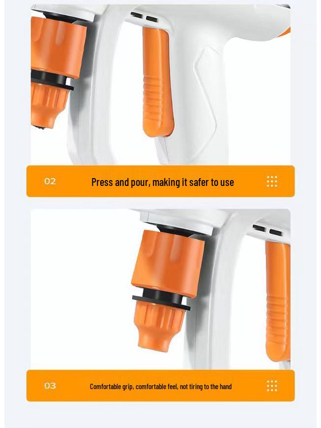 Portable High-Power Wireless Car Wash: Lithium Battery Water Gun for Outdoor Use