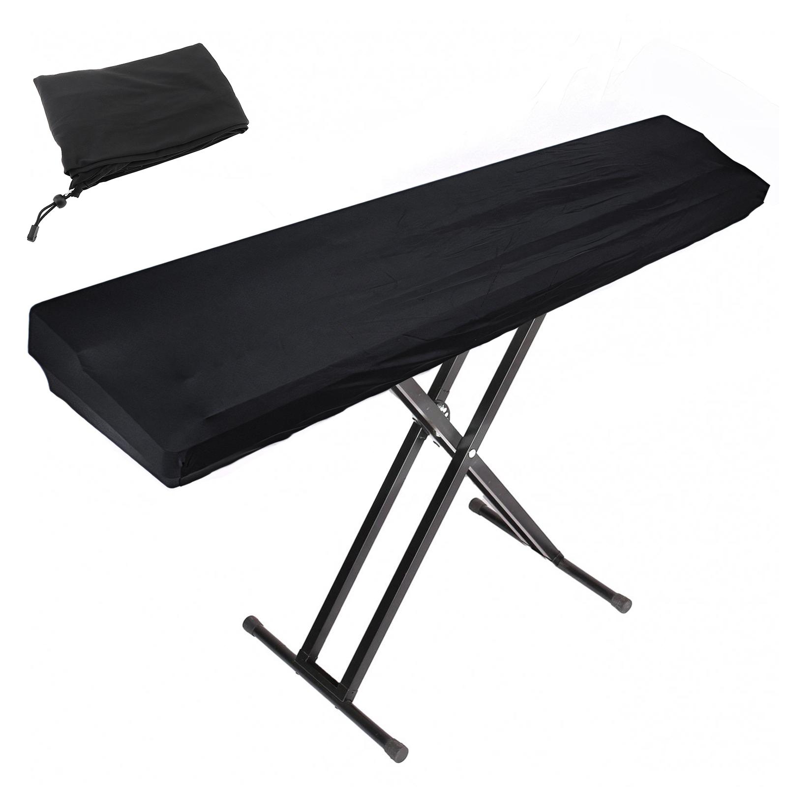 Elastic 88-Key Electric Piano Cover, Stretchable Keyboard Dust Guard with Cord Lock,  Protective Accessory for Digital Piano