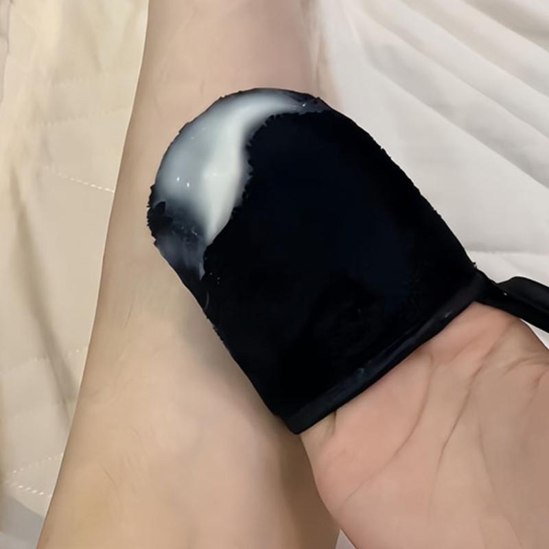 Rukavice na tělové mléko, samoopalovací rukavice, oboustranné, zabraňuje lepkavým rukou, aplikátor, rychleschnoucí flockovací rukavice, aplikátor na make-up