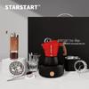 STAR-START Moka Pot 10-Piece Gift Set with Hand Grinder