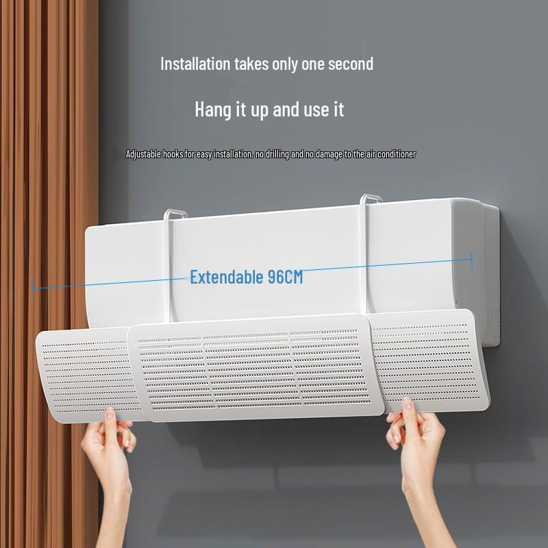 Adjustable No-Drill Air Conditioner Windshield Deflector