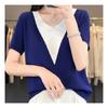 NaVaVa Men Bicolor Point V Neck Short sleeVe Knit Nk2169