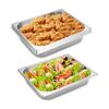 2025+ 4 Pcs Half Size Hotel Pan, 1/2 Size 2.5 Inch Deep Stainless Steel Steam Table Pan Half Pans for Chafing Dishes