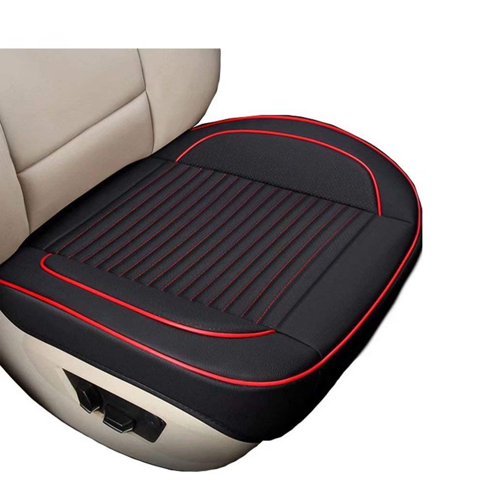 Faux Leather Car Seat Cushion Universal Fit 55cm x 55cm x [inotenka] Covers, Mats, Breathable, Non-Slip, (Approx. 55cm, Black) (Black Only, Approx.