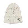 Autumn and Winter Warm Hat Women's Versatile Star Decoration Hole Knitted Hat Warm Ear Protector Wool Hat Men