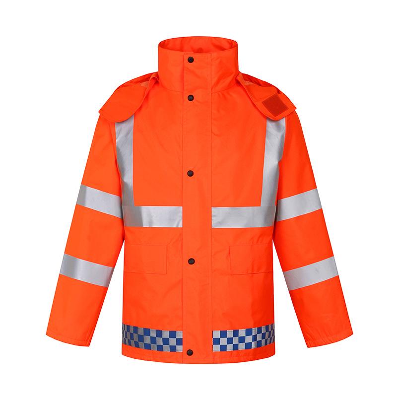 Impermeable y Pantalones Reflectantes para Trabajadores de Tráfico y Saneamiento