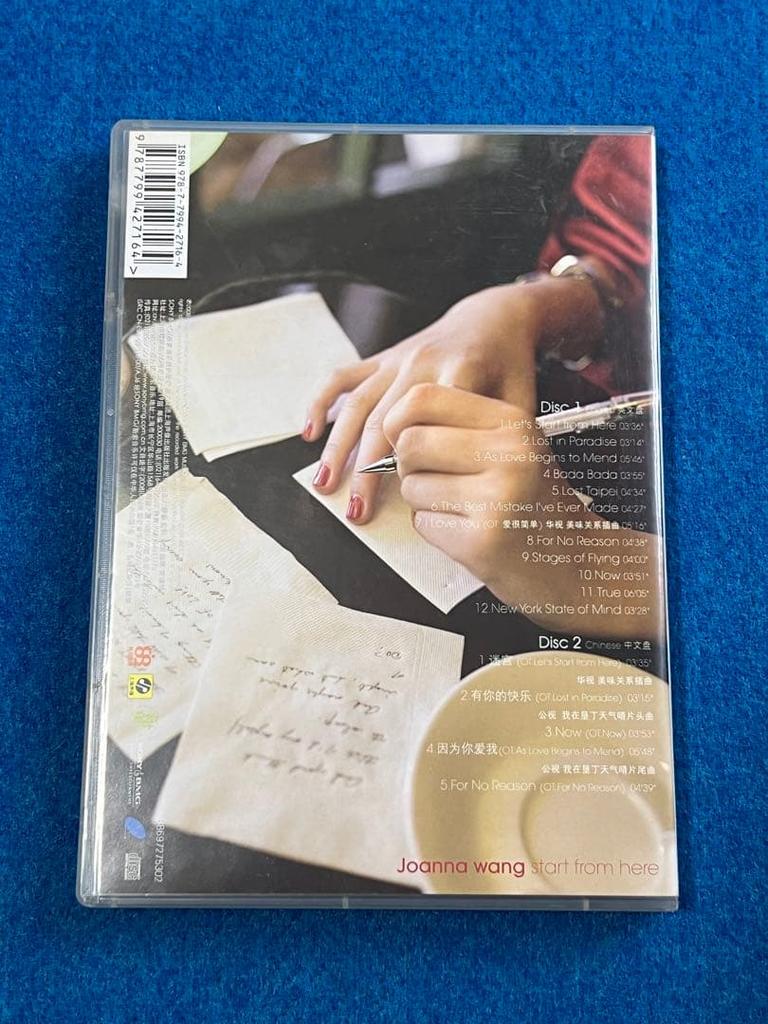 [USED] Joanna Wang Start From Here 2CD Wang Ruolin (Taiwan Version)