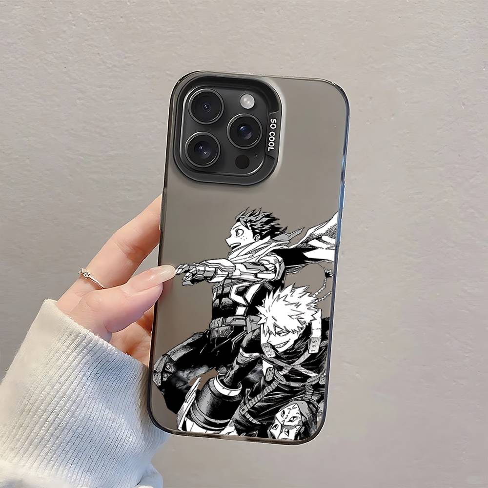 Cool A-My Hero Academia-S Phone Case For IPhone 16 15 14 13 12 11 Pro Max Plus Color Shockproof Back Silver Cover