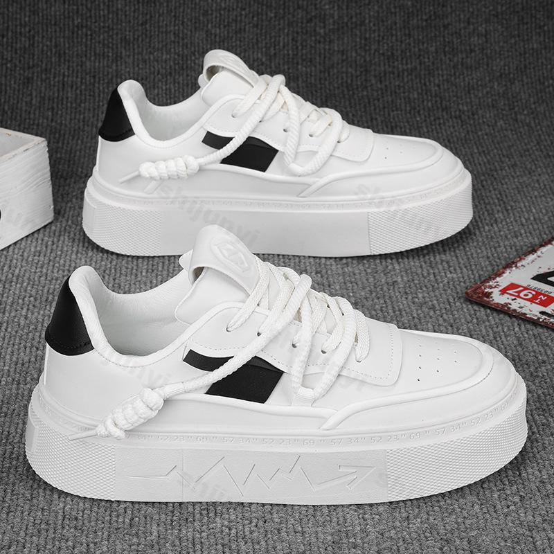 

Осень 2026 Мужские Ccise Нишевые Низкие Повседневные Кроссовки на Толстой Подошве Модный Тренд Универсальные Удобные Нескользящая Платформа кроссовки 39 белый