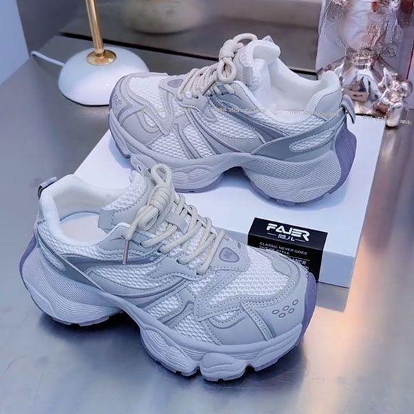 2025 Spring and Summer Breathable Dad Shoes New Fashion Versatile Mesh Thick Sole Heightening Casual Sports Shoes Women's Shoes